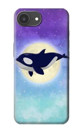 S3807 キラーホエールオルカ月パステルファンタジー Killer Whale Orca Moon Pastel Fantasy iPhone 17e バックケース、フリップケース・カバー