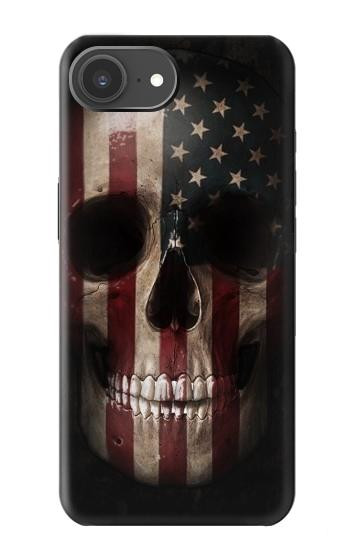 S3850 アメリカの国旗の頭蓋骨 American Flag Skull iPhone 17e バックケース、フリップケース・カバー