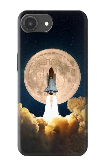 S3859 月へのビットコイン Bitcoin to the Moon iPhone 17e バックケース、フリップケース・カバー