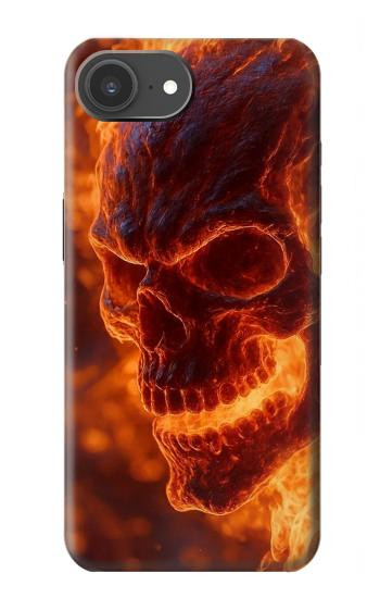 S4062 火の頭蓋骨 Fire Skull iPhone 17e バックケース、フリップケース・カバー