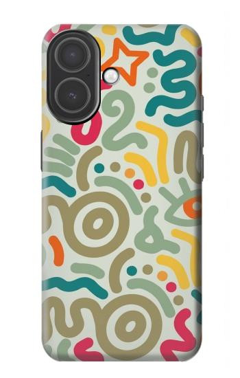 S4078 カラフル落書き柄 Abstract Colorful Doodle Pattern iPhone 17 バックケース、フリップケース・カバー