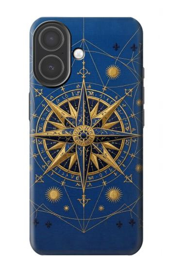 S4086 マリンコンパス柄 Nautical Compass Maritime Design iPhone 17 バックケース、フリップケース・カバー