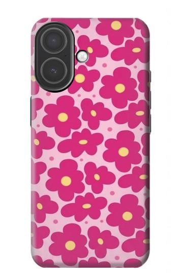 S4097 ピンク花柄 Pink Floral Seamless Pattern Design iPhone 17 バックケース、フリップケース・カバー