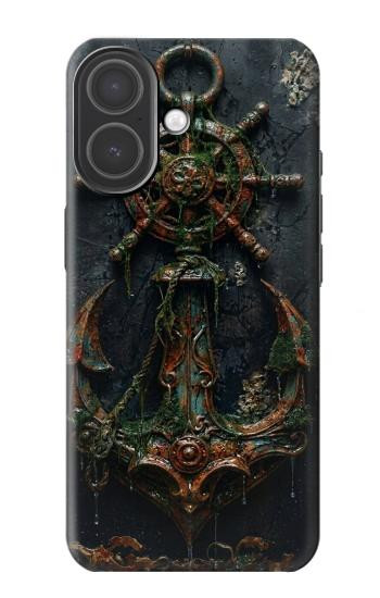 S4106 アンカーと舵輪アート Vintage Maritime Anchor Helm Art iPhone 17 バックケース、フリップケース・カバー