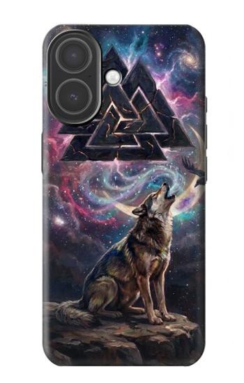 S4110 オオカミと古代紋章 Mystic Wolf Ancient Symbol Artwork iPhone 17 バックケース、フリップケース・カバー