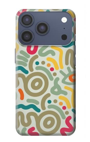 S4078 カラフル落書き柄 Abstract Colorful Doodle Pattern iPhone 17 Pro バックケース、フリップケース・カバー