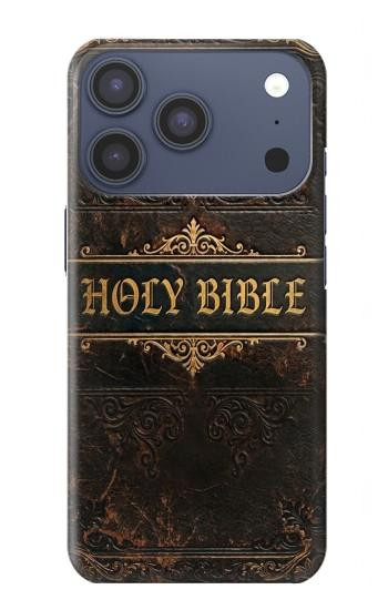S4109 アンティーク聖書風表紙 Vintage Antique Bible Book Cover Art iPhone 17 Pro, 18 Pro バックケース、フリップケース・カバー