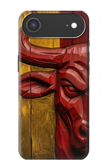 S4098 スペイン闘牛アート Span Bull Carved Artwork iPhone Air バックケース、フリップケース・カバー