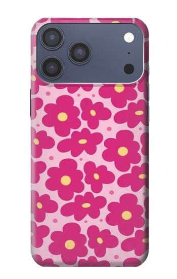 S4097 ピンク花柄 Pink Floral Seamless Pattern Design iPhone 17 Pro Max バックケース、フリップケース・カバー