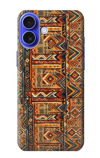 S4079 トライバル幾何学柄 Tribal Geometric Ethnic Pattern iPhone 16 バックケース、フリップケース・カバー