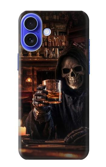 S4102 スカルバーアート Vintage Skull Tavern Artwork iPhone 16 バックケース、フリップケース・カバー