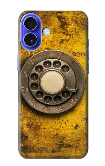 S4107 レトロ電話ダイヤル Retro Rotary Phone Dial Vintage iPhone 16 バックケース、フリップケース・カバー