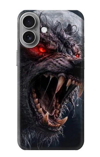 S4094 月夜のオオカミ Wolf Moonlight Fantasy Art iPhone 16 plus バックケース、フリップケース・カバー
