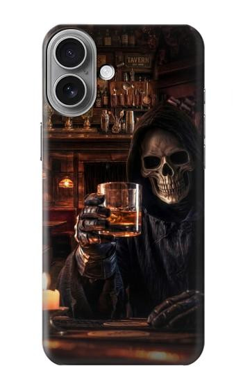 S4102 スカルバーアート Vintage Skull Tavern Artwork iPhone 16 plus バックケース、フリップケース・カバー