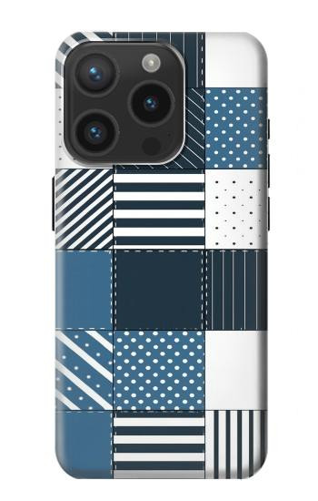 S4082 モダンパッチワーク柄 Modern Geometric Patchwork Pattern iPhone 15 Pro バックケース、フリップケース・カバー