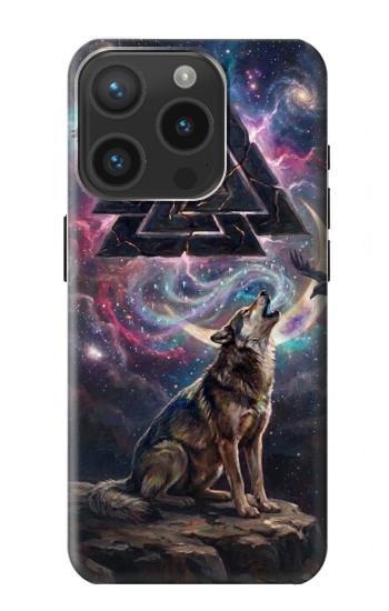 S4110 オオカミと古代紋章 Mystic Wolf Ancient Symbol Artwork iPhone 15 Pro バックケース、フリップケース・カバー