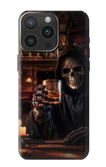 S4102 スカルバーアート Vintage Skull Tavern Artwork iPhone 15 Pro Max バックケース、フリップケース・カバー