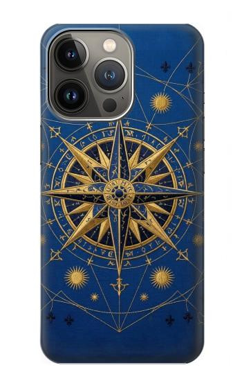S4086 マリンコンパス柄 Nautical Compass Maritime Design iPhone 13 Pro Max バックケース、フリップケース・カバー