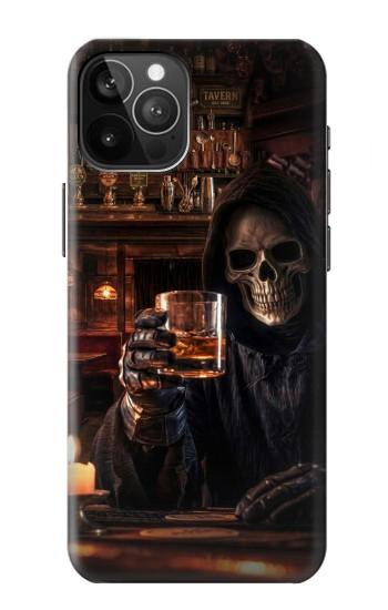 S4102 スカルバーアート Vintage Skull Tavern Artwork iPhone 12 Pro Max バックケース、フリップケース・カバー