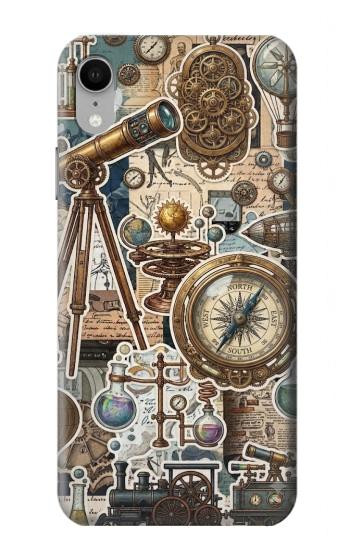 S4100 レトロ科学コラージュ Vintage Scientific Discovery Collage iPhone XR バックケース、フリップケース・カバー