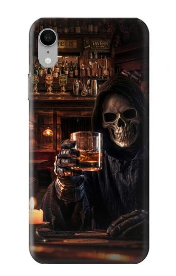S4102 スカルバーアート Vintage Skull Tavern Artwork iPhone XR バックケース、フリップケース・カバー