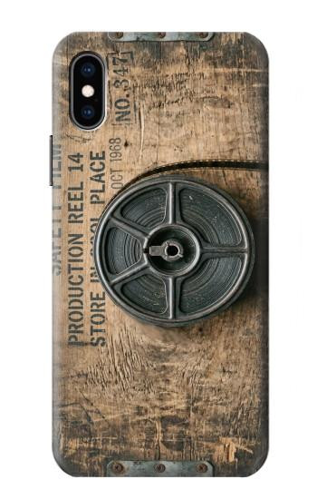 S4108 レトロフィルムアート Vintage Camera Film Reel Artwork iPhone X, iPhone XS バックケース、フリップケース・カバー