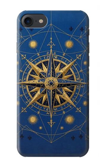 S4086 マリンコンパス柄 Nautical Compass Maritime Design iPhone 7, iPhone 8, iPhone SE (2020) (2022) バックケース、フリップケース・カバー