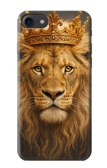 S4093 王冠ライオンアート Royal Lion Portrait Artwork iPhone 7, iPhone 8, iPhone SE (2020) (2022) バックケース、フリップケース・カバー