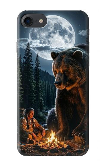 S4095 森のクマ幻想画 Majestic Bear Indian Wilderness Art iPhone 7, iPhone 8, iPhone SE (2020) (2022) バックケース、フリップケース・カバー