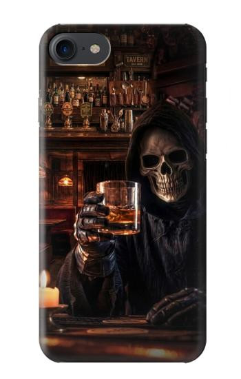 S4102 スカルバーアート Vintage Skull Tavern Artwork iPhone 7, iPhone 8, iPhone SE (2020) (2022) バックケース、フリップケース・カバー