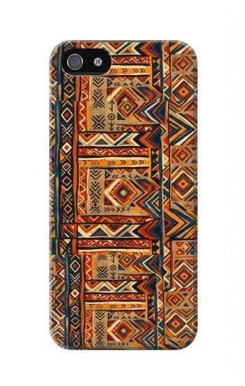 S4079 トライバル幾何学柄 Tribal Geometric Ethnic Pattern iPhone 5 5S SE バックケース、フリップケース・カバー