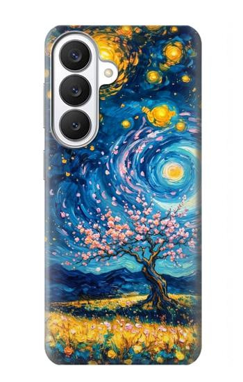 S4081 幻想銀河夜空アート Dreamy Spiral Galaxy Night Sky Art Samsung Galaxy S26 バックケース、フリップケース・カバー