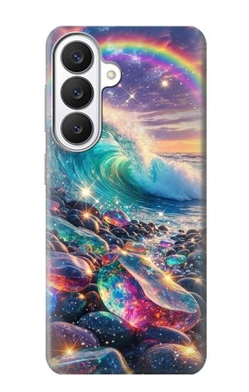 S4084 虹色ファンタジー波 Rainbow Ocean Wave Fantasy Samsung Galaxy S26 バックケース、フリップケース・カバー
