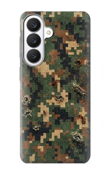 S4091 デジタル迷彩柄 Green Digital Camouflage Pattern Samsung Galaxy S26 バックケース、フリップケース・カバー