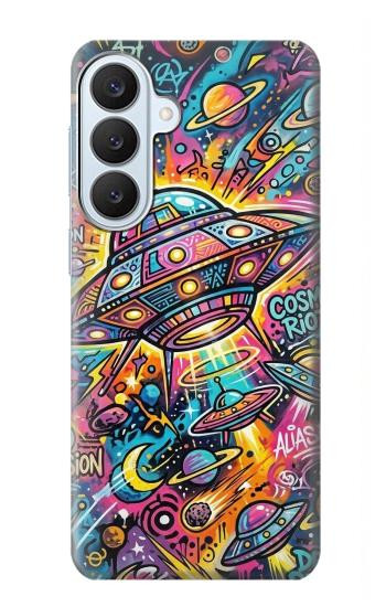 S4085 宇宙船サイケアート Cosmic Spaceship Psychedelic Art Samsung Galaxy S26 Plus バックケース、フリップケース・カバー
