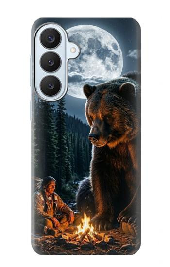 S4095 森のクマ幻想画 Majestic Bear Indian Wilderness Art Samsung Galaxy S26 Plus バックケース、フリップケース・カバー