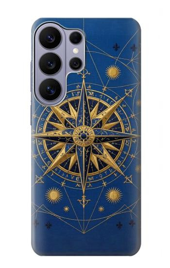 S4086 マリンコンパス柄 Nautical Compass Maritime Design Samsung Galaxy S26 Ultra バックケース、フリップケース・カバー