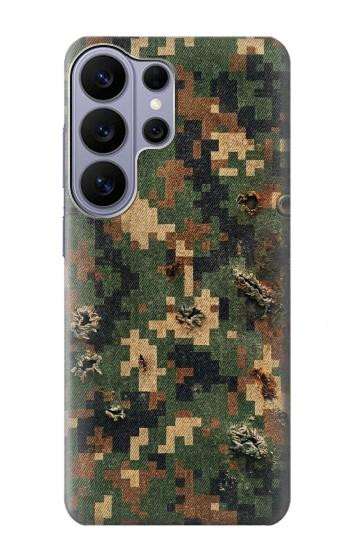 S4091 デジタル迷彩柄 Green Digital Camouflage Pattern Samsung Galaxy S26 Ultra バックケース、フリップケース・カバー