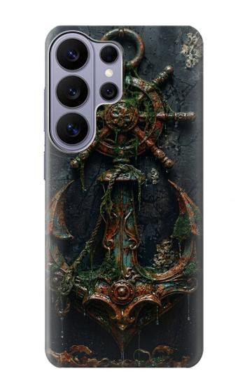 S4106 アンカーと舵輪アート Vintage Maritime Anchor Helm Art Samsung Galaxy S26 Ultra バックケース、フリップケース・カバー