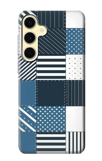 S4082 モダンパッチワーク柄 Modern Geometric Patchwork Pattern Samsung Galaxy S24 FE バックケース、フリップケース・カバー
