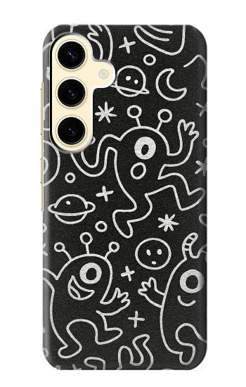 S4101 モンスター柄 Cute Cartoon Monster Pattern Samsung Galaxy S24 バックケース、フリップケース・カバー