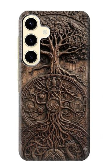 S4103 生命の樹アート Ancient Tree Of Life Symbol Art Samsung Galaxy S24 バックケース、フリップケース・カバー