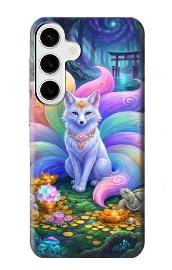 S4088 幻想キツネ精霊 Fantasy Fox Spirit Magical Artwork Samsung Galaxy S24 Plus バックケース、フリップケース・カバー