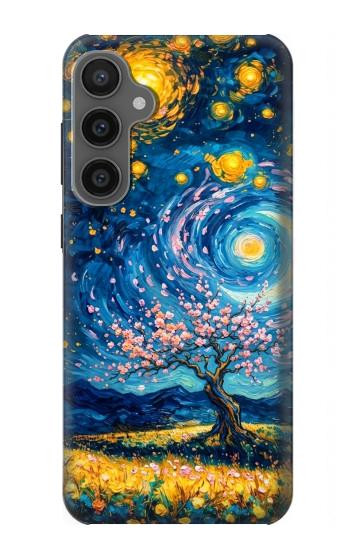 S4081 幻想銀河夜空アート Dreamy Spiral Galaxy Night Sky Art Samsung Galaxy S23 FE バックケース、フリップケース・カバー