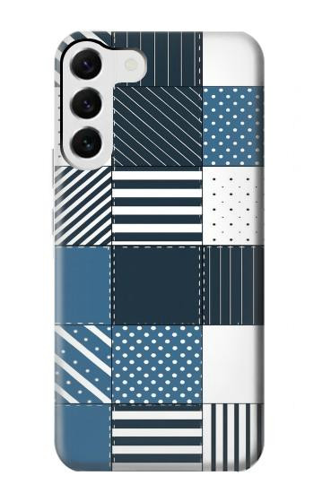 S4082 モダンパッチワーク柄 Modern Geometric Patchwork Pattern Samsung Galaxy S23 Plus バックケース、フリップケース・カバー