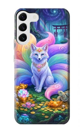 S4088 幻想キツネ精霊 Fantasy Fox Spirit Magical Artwork Samsung Galaxy S23 Plus バックケース、フリップケース・カバー