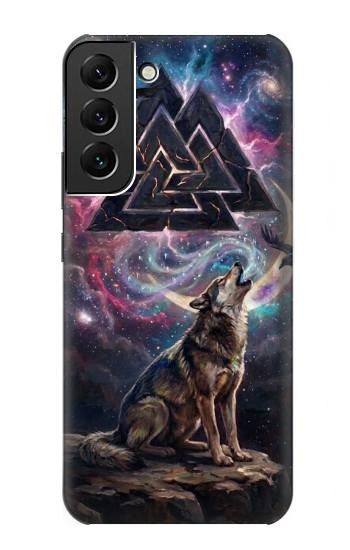 S4110 オオカミと古代紋章 Mystic Wolf Ancient Symbol Artwork Samsung Galaxy S22 Plus バックケース、フリップケース・カバー