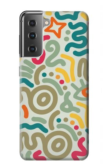 S4078 カラフル落書き柄 Abstract Colorful Doodle Pattern Samsung Galaxy S21 Plus 5G, Galaxy S21+ 5G バックケース、フリップケース・カバー