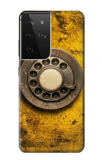 S4107 レトロ電話ダイヤル Retro Rotary Phone Dial Vintage Samsung Galaxy S21 Ultra 5G バックケース、フリップケース・カバー