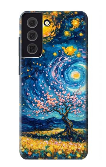 S4081 幻想銀河夜空アート Dreamy Spiral Galaxy Night Sky Art Samsung Galaxy S21 FE 5G バックケース、フリップケース・カバー